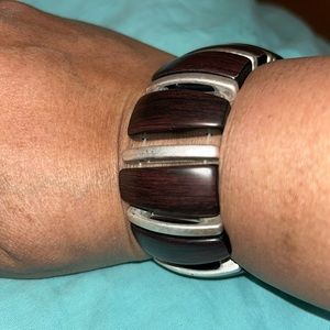 Avon Faux Wood stretch bangle bracelet $8